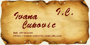 Ivana Čupović vizit kartica